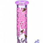 The Apiary - 10" Honeycomb Beaker Bong - Pink New