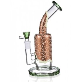 Smoke Hive - Glow In The Dark HoneyComb Glass Bong Oil Rig Bong - Pink Color Only ! New