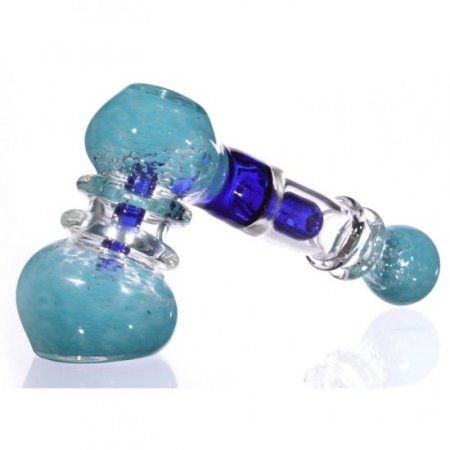 7" HAMMER BUBBLER WITH PERC - Aqua New