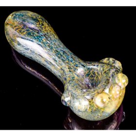 The Galaxy Saga - 4.5" Heavily Golden Fumed Fritted Pipe New