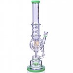 Smoke Reviver - Lookah? - 18" Coil Perc To Sprinkler Perc Bong - Slyme Green New