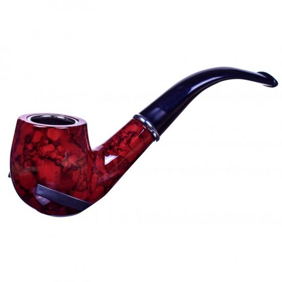 6\" Durable wooden pipe With Spotted Cherry Finish Sherlock New