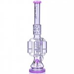 Strange Smoke - Lookah? - 20" Sprinkler Perc And Quad Honeycomb Bong - Pink New