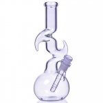 The Time Warp - CLEAR GLASS Bong BUBBLE BEAKER WITH ANGLED NECK New