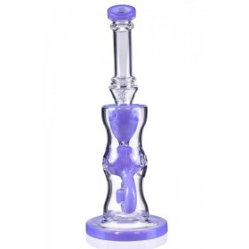 10" Fab Egg Recycler Bong Water Pipe with 14mm Male Bowl - Purple New