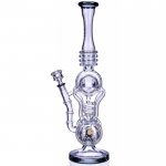 Twin Turbo - Lookah? - 16" Double Barrel Recycler Bong - Winter Green New