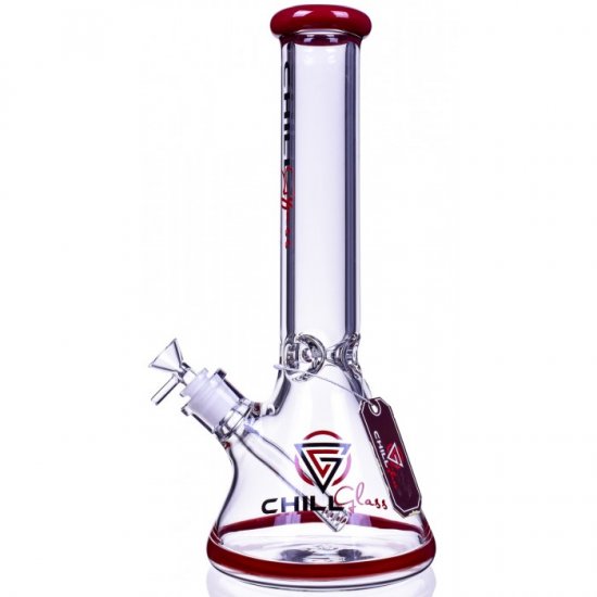 The Empire - Chill Glass - 14\" Beaker Base Bong - Red New