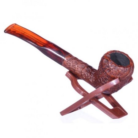 5.5" Italian Wooden Pipe - Burl Wood Finish New