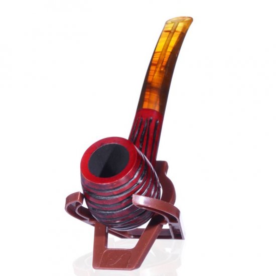 5.5\" Italian wooden pipe - Cherry Ridged New