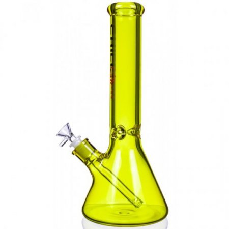 The Daffodil - Chill Glass - 14" Thick & Heavy Beaker Bong - Yellow New