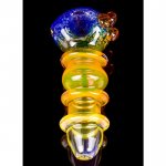 Outter Matter - 5" Gold Fumed 24KT Fritted Glass Hand Pipe - Blue New