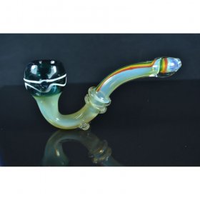 6" Rasta Fumed Glass Sherlock Pipe New