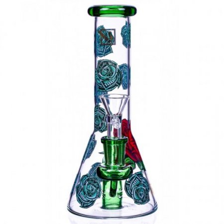 Erick Khan Rose Beaker Bong New