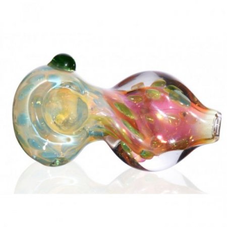 3.5" Twister Glass spoon Hand Pipe - Fumed Shiny New