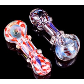 3" Double Ring Fumed Glass Spoon Pipe - Buy one Get One Free ! For Limited Time New