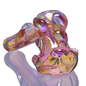 6" Golden Fumed Hammer Bubbler - Golden Tint New