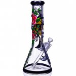 Sugar Skull - 13" Artistic Work Thick Beaker Base Bong New