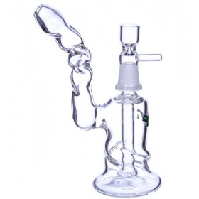 8" Twisted Oil Rig - Include Dry Herb Bowl And Nail Dome With Dabber New