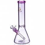 12" Loud Cloud Glass Thick Clear Beaker Base Bong Water Pipe - Pink New