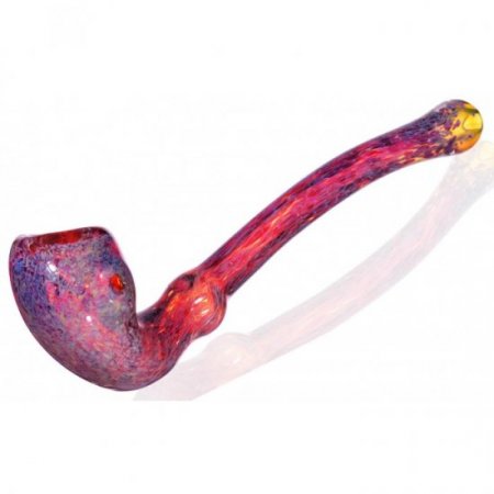 8" Fritted Striped Sherlock - Fumed - Rusted Purple New