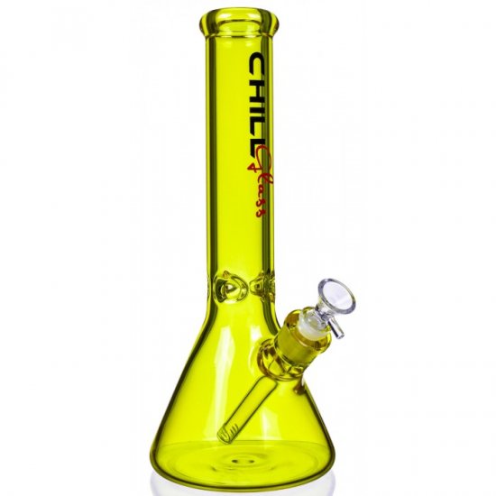 The Daffodil - Chill Glass - 14\" Thick & Heavy Beaker Bong - Yellow New