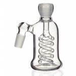 19MM Glass Coiled Ash Catcher For Glass Bong New