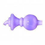 Dual Carb Cap - Bubble Cap And Directional Flow Cap - American Slyme Purple New