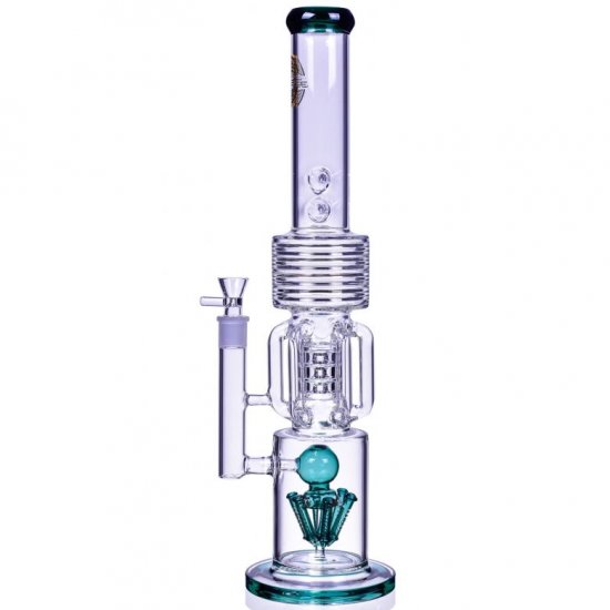 Smoke Runner - On Point Glass - 20\" 6 Arm w/ Sprinkler Perc Bong - Assorted Colors! New