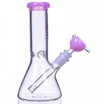 Lil Zilla - 7" Thick Beaker Base Bong - Milky Pink New