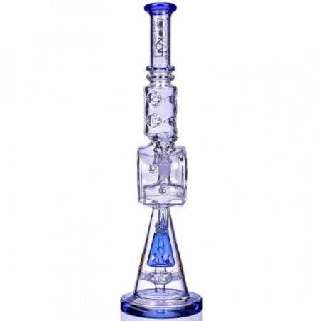 Lord Of Space Stone - Lookah? - 18" Mushroom Domed Sprinkler Perc Bong - Blue New