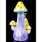 Triple Mushroom Bong - 8" Ceramic Water Pipe New