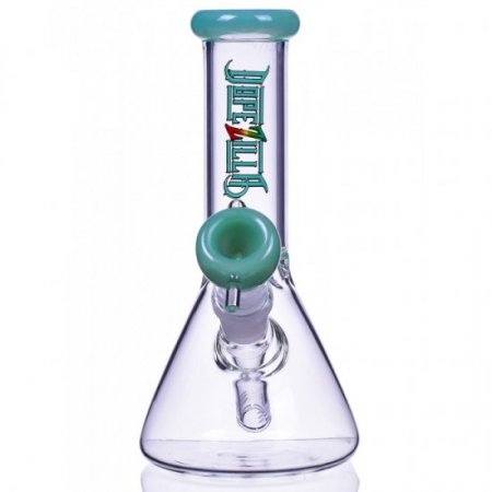 Lil Zilla - 7" Thick Beaker Base Bong - Milky Green New