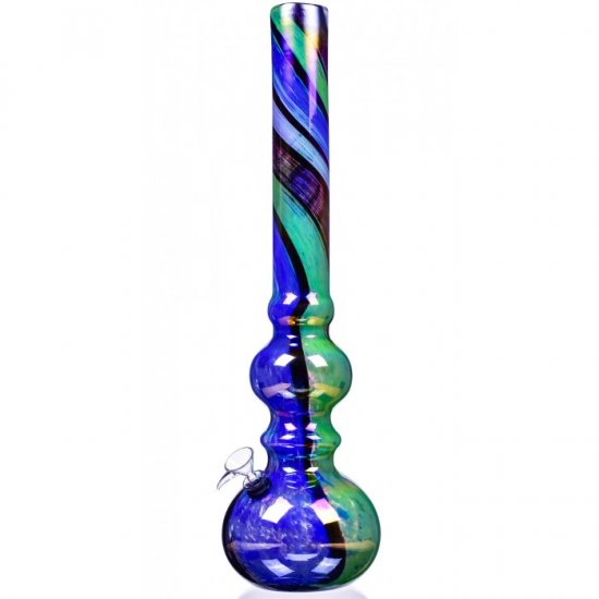 Rainbow Splash - 18\" Thick Rasta Glass Bong New