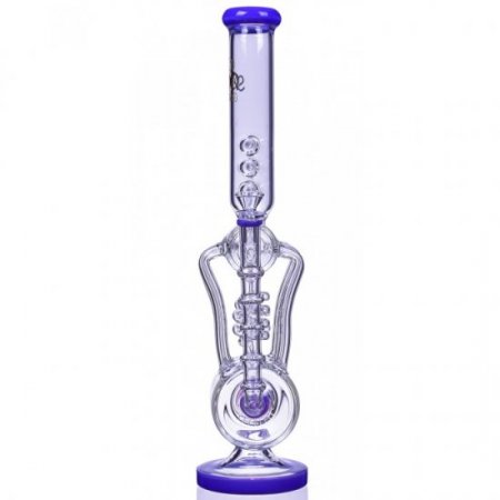 6 Speed - SMOQ Glass - 19" 6-Arm Coil Recycler Bong - Purple New