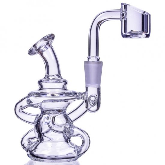 Glass Dragon - 3 Arm Hour Glass Recycler Bong Dab Rig New