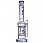 Chill Glass 17" Bong with Triple Honeycomb Percs Very Thick and Heavy - Clear Blue New