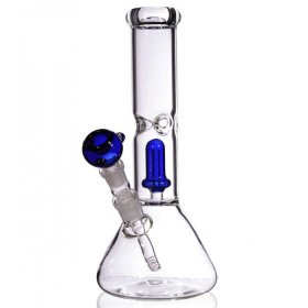 12" Beaker Bottom Domed Cir Perc Heaavy Glass Bong Water Pipe New