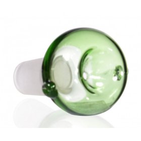 14mm Dry Male Bowl With Accent - Dry Herb-Green New