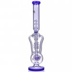 6 Speed - SMOQ Glass - 19" 6-Arm Coil Recycler Bong - Purple New