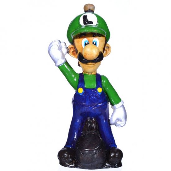 6\" Character Wooden Pipes -Luigi New