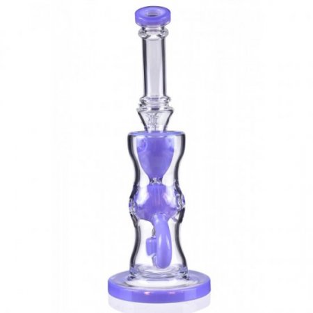 10" Fab Egg Recycler Bong Water Pipe with 14mm Male Bowl - Purple New