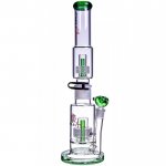 Chill Glass 19" Bong with Double Inline Matrix Perc - Green New