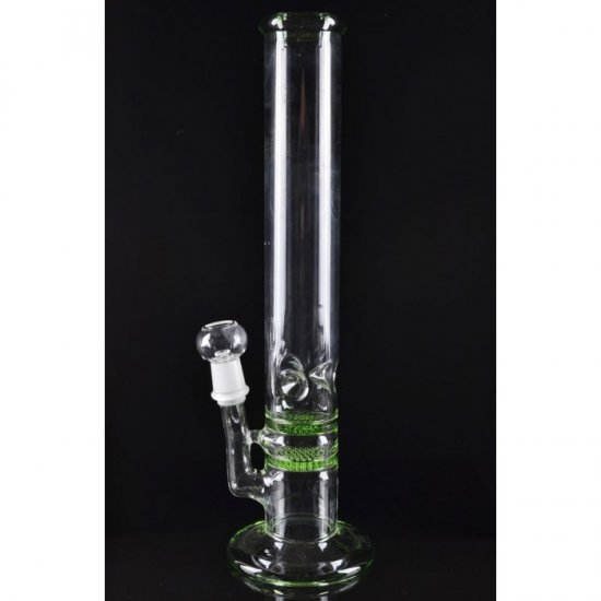 14\" Double Honeycomb Oil Rig Plus Dry Herb Bowl - Ice Catcher New