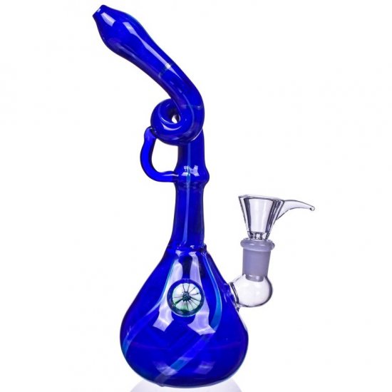 Blue Moon - 9\" Siwrled Twisted Bong New