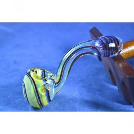 6" Fumed Sherlock Glass Pipe - Striped New