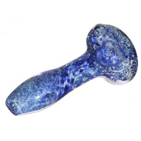 3.5" Marble Swirled Hand Pipe - Blue Fritt New
