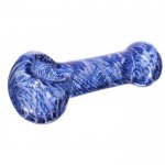 3" Hypnotic Glass Spoon Pipe - Blue New