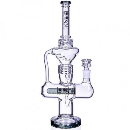 Smoking Prince - Lookah? - 17" Inline Recycler Perc Bong - Winter Green New