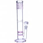 13" Girly Double Honeycomb Bong With Tornado Water Pipe - Pink With Marble Accent New