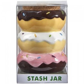 Whatadonut - Ceramic Donut Stash Storage Jar New
